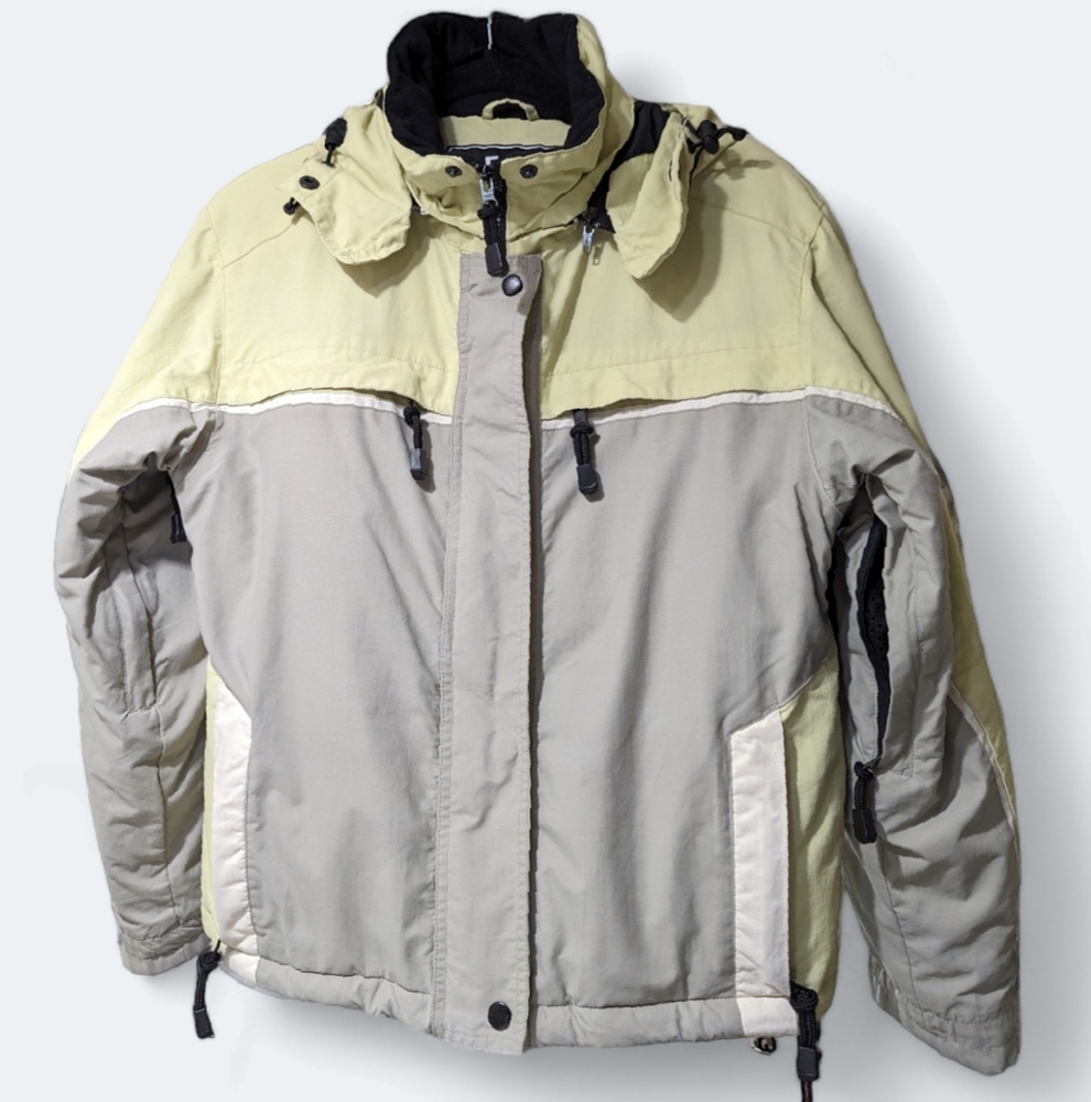 HELIX Women Ski Snowboarding Hooded Full Zip Jacket Coat Powder Skirt Zip Vent S